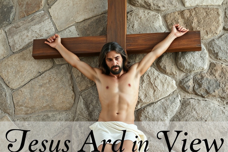 jesus cross stone texture