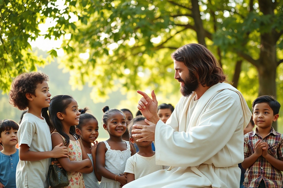 jesus heals children joyfully