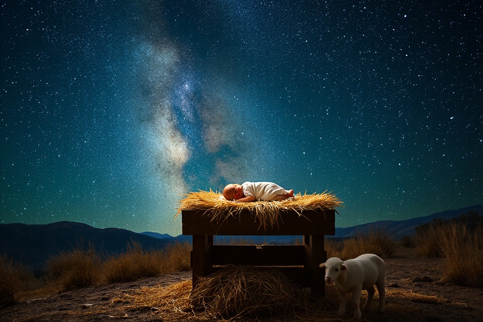 jesus in manger photo