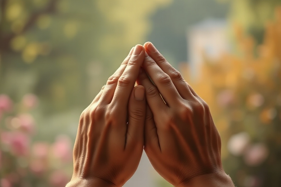 jesus in prayer pose
