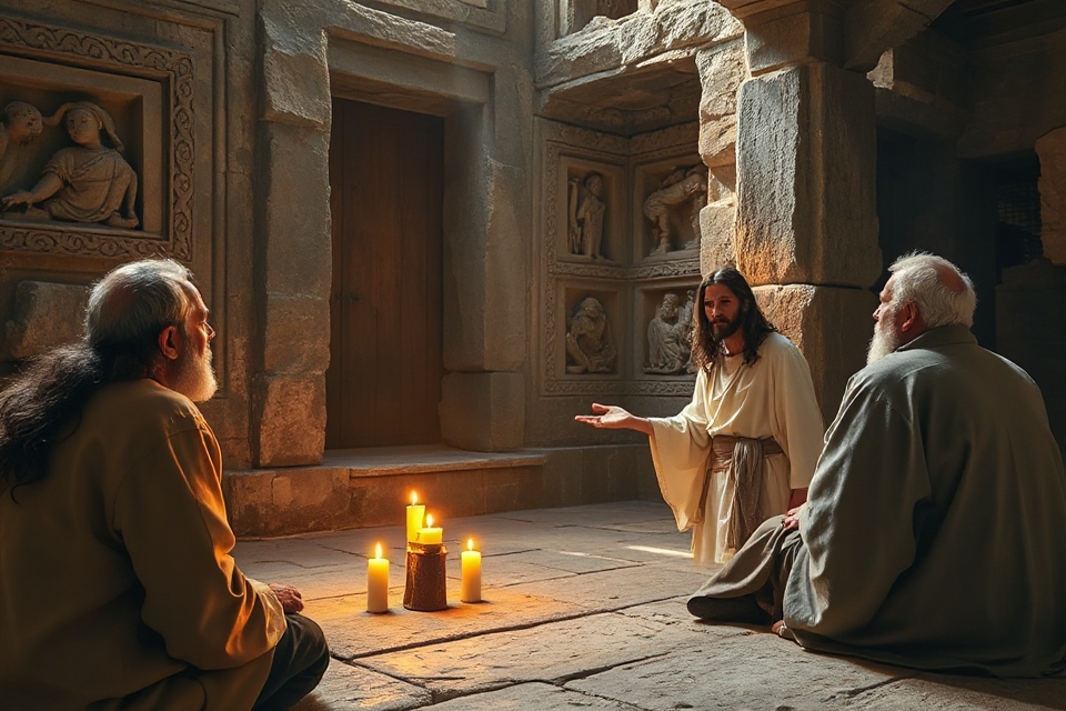 jesus teaching elders candles