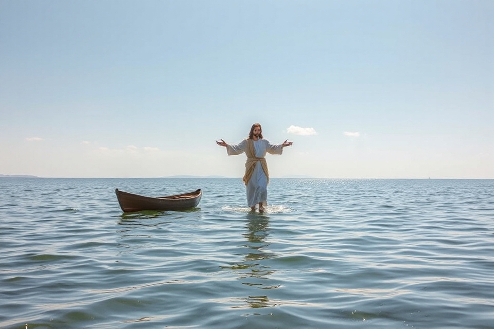 jesus walking on water