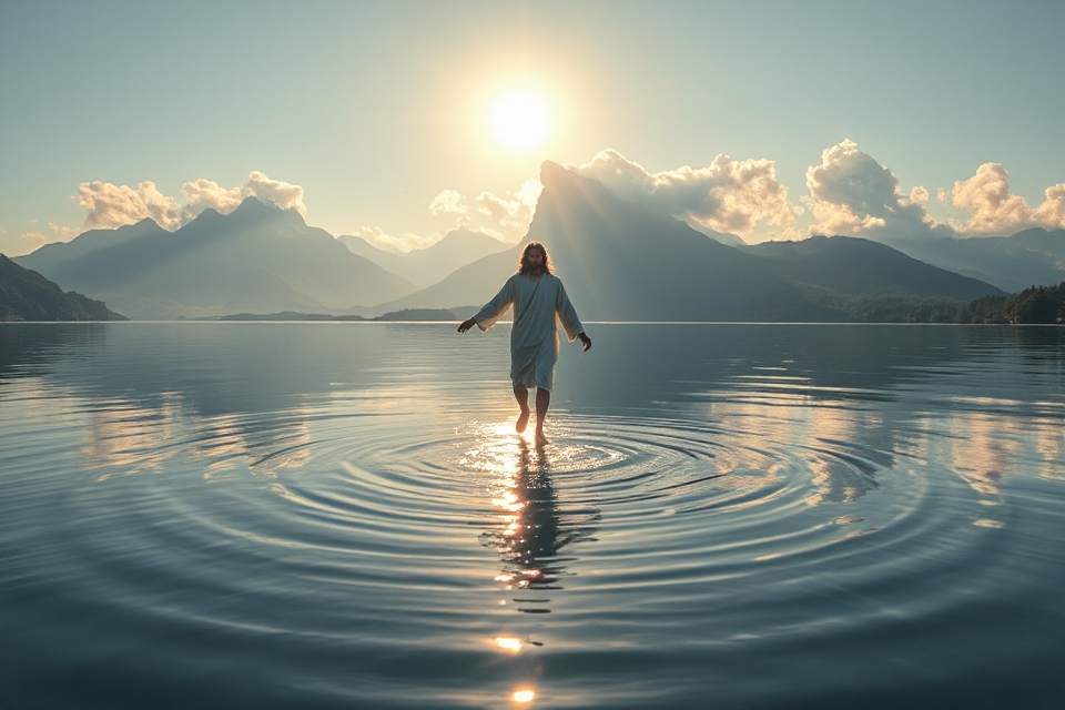 jesus walking on water