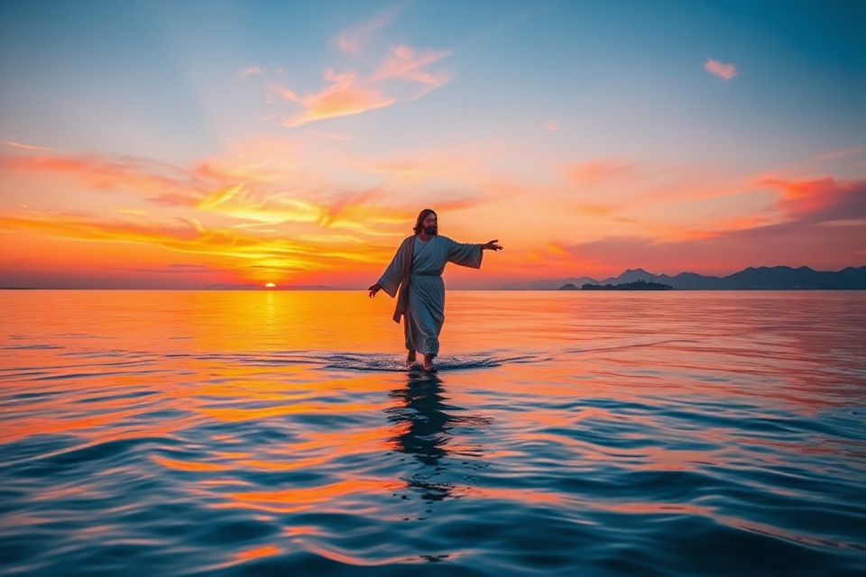 jesus walking on water