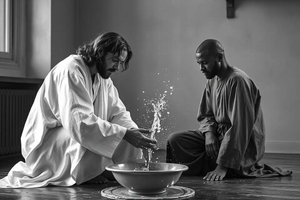 jesus washing feet image