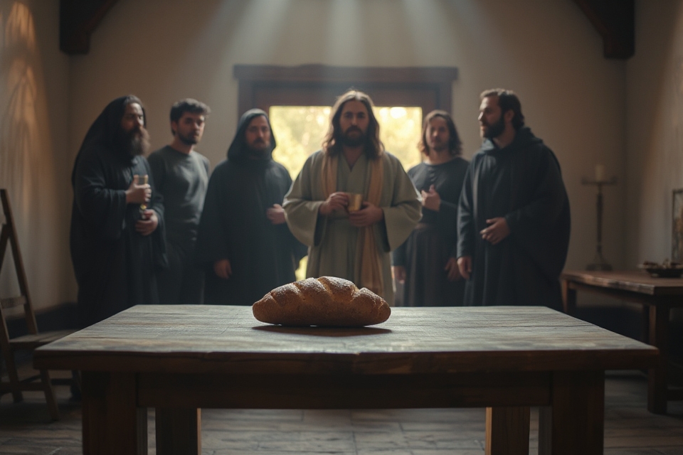 jesus with disciples table