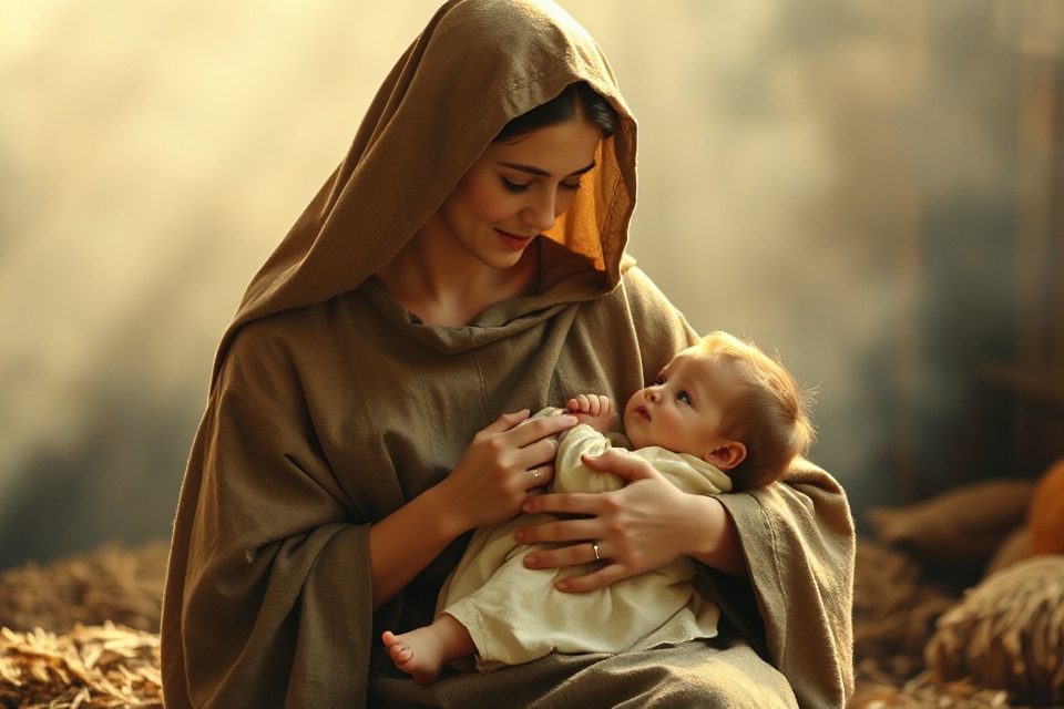 mary and jesus photo