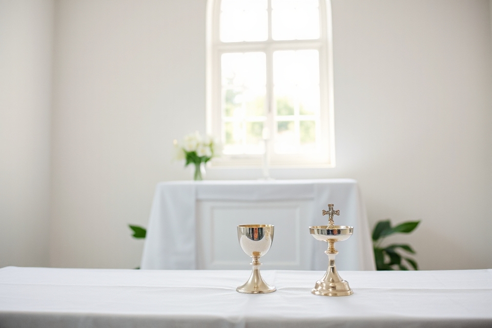minimalist first communion photo