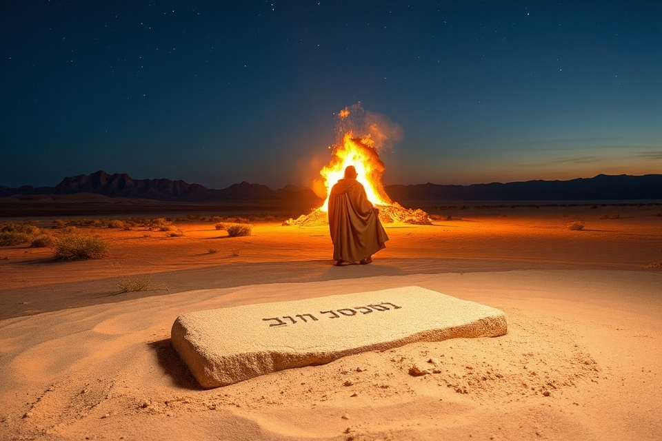 moses burning bush foreground