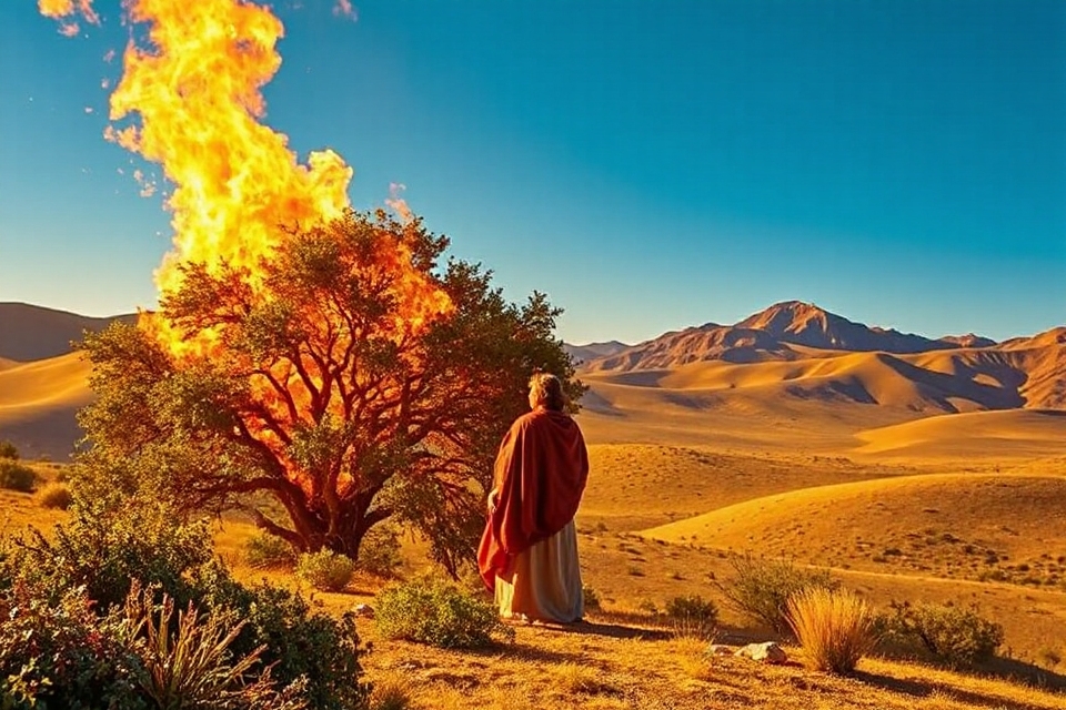 moses burning bush landscape