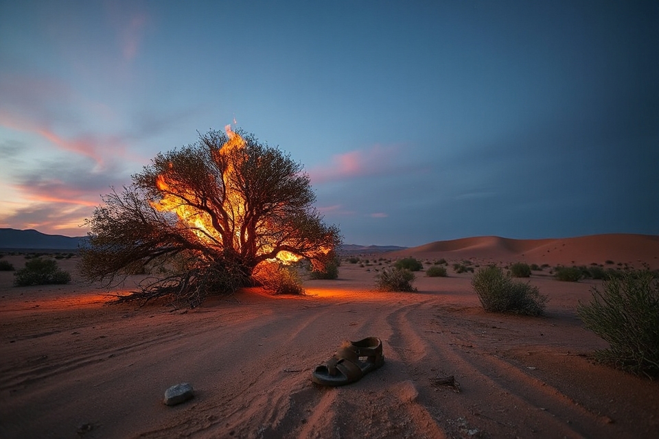 moses burning bush photo
