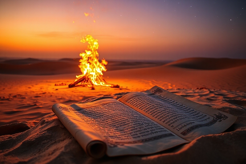 moses burning bush scroll