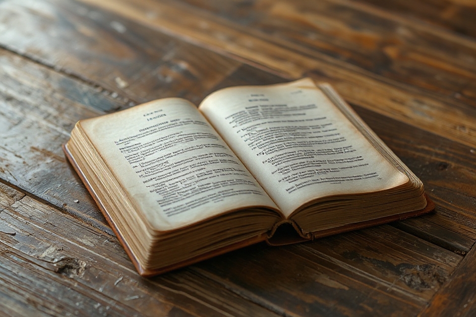 old book on table