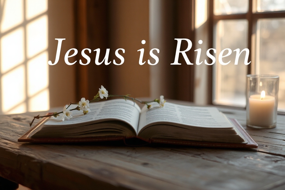 open bible jesus risen