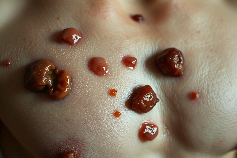 painful skin boils photo