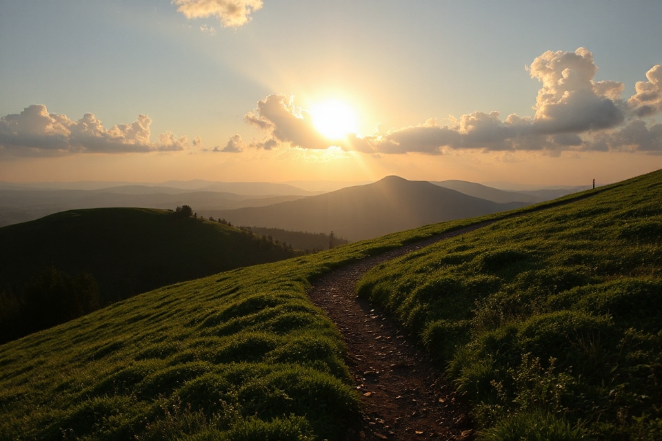 pathway to radiant sunlight