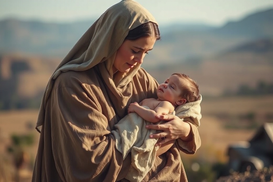 peaceful mary and jesus