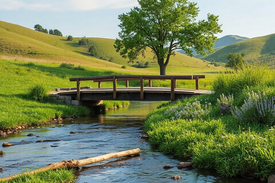 peaceful stream stock photo