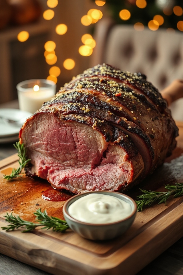 perfectly cooked prime rib