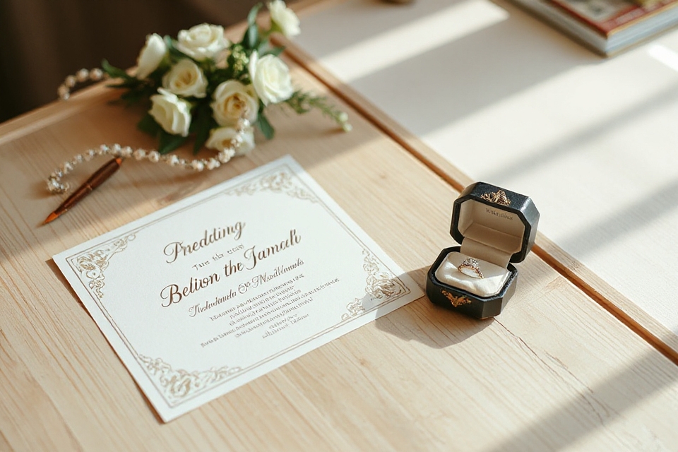 ring box wedding invitation