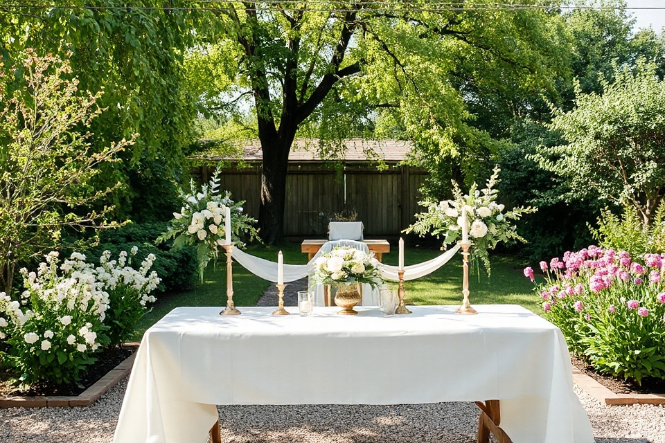 rustic garden holy communion