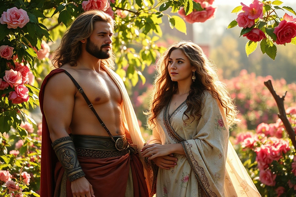 samson delilah sunlit garden