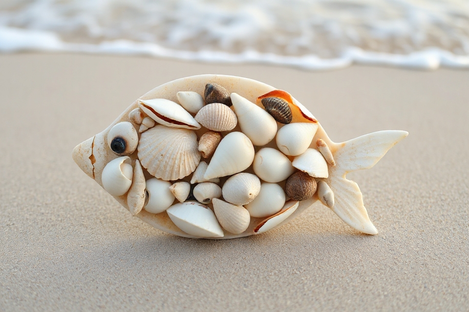 seashells christian fish symbol