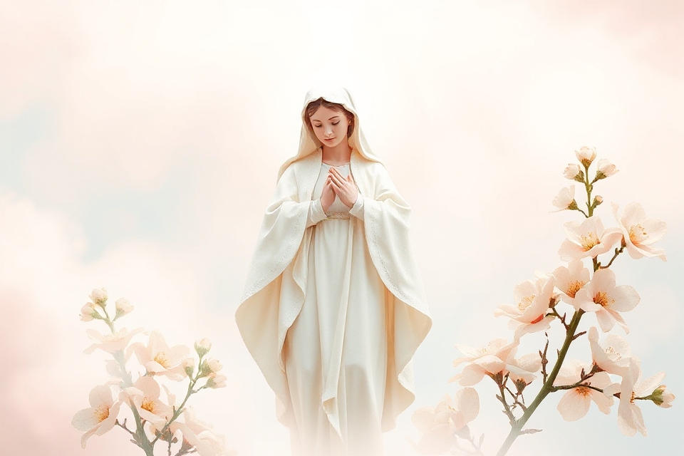 serene pastel immaculate conception