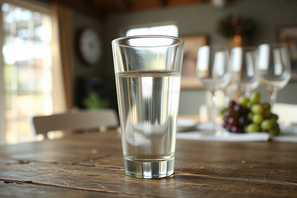 simple glass of water