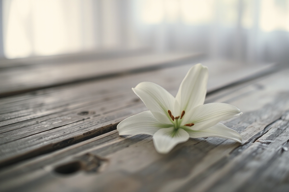 single flower symbolizes hope