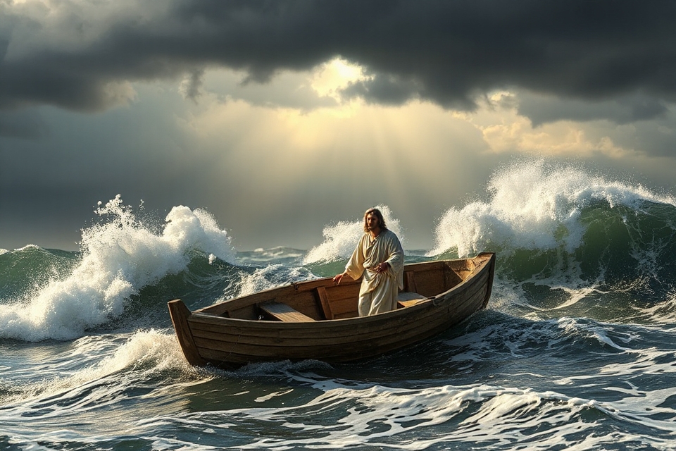 small boat rough seas