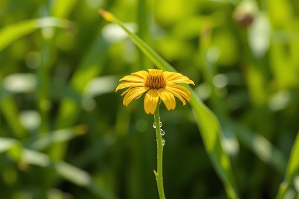 solitary mustard flower bloom