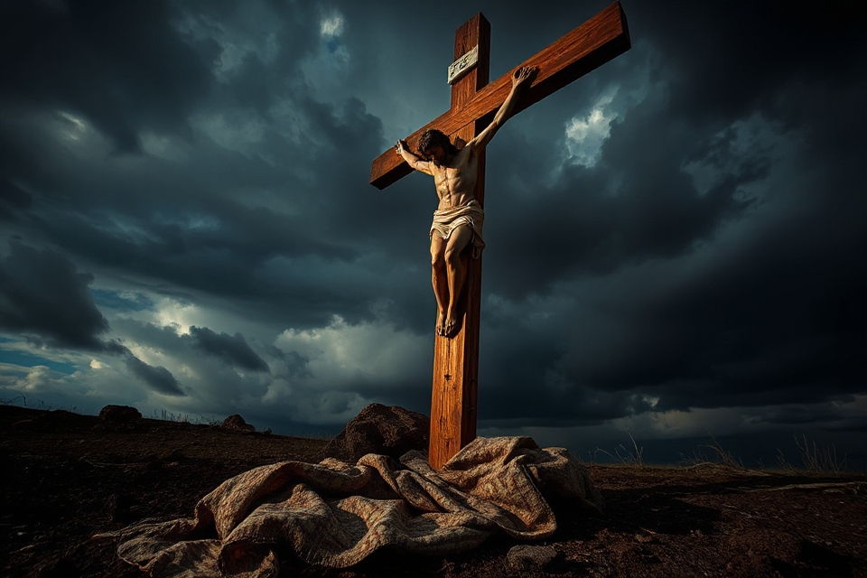symbolic cloth of crucifixion