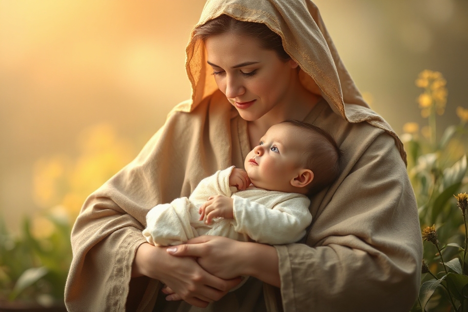 tender moment of motherhood