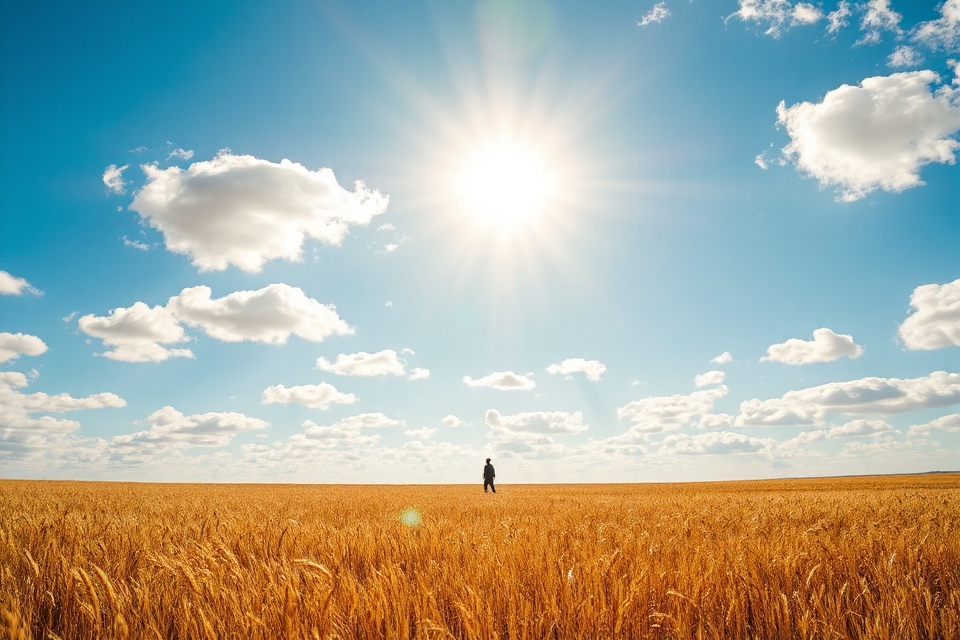 vast field under sunlight