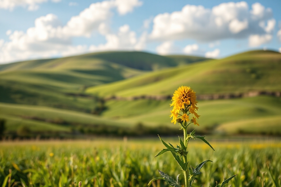 vibrant mustard flower landscape