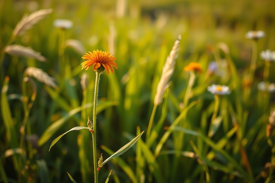 vibrant wildflower in field