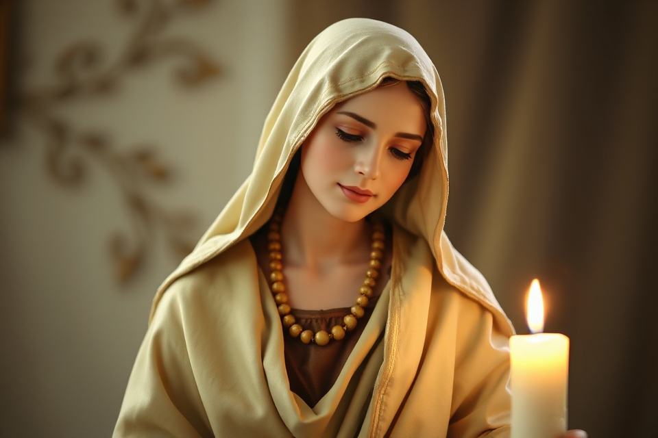 virgin mary candle photo