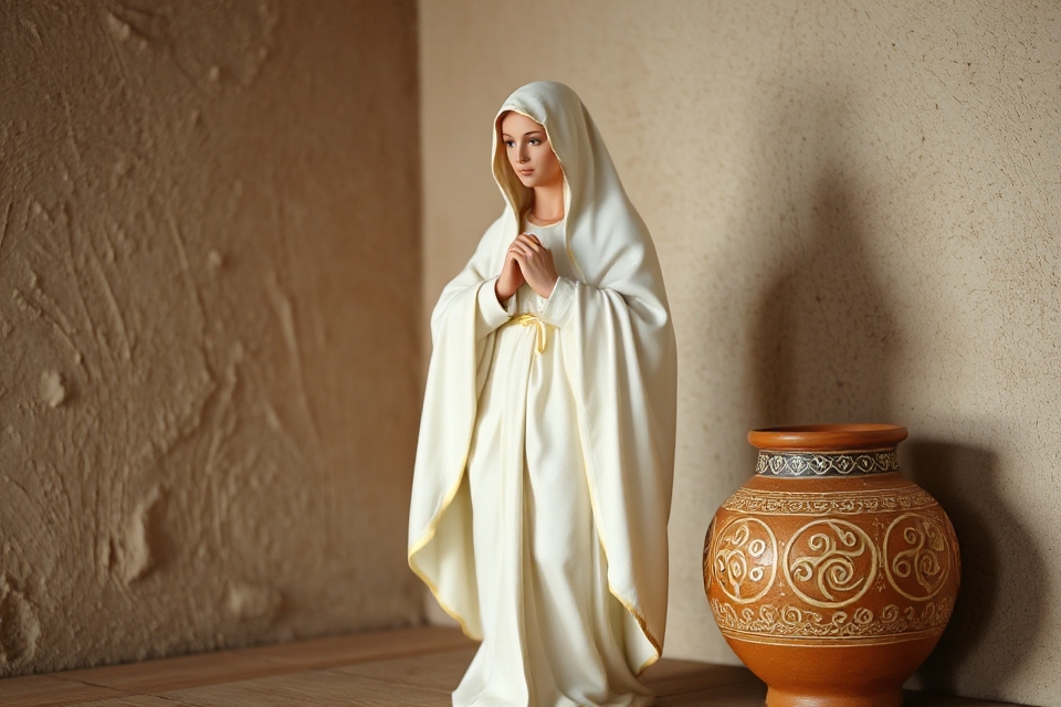virgin mary pottery photo