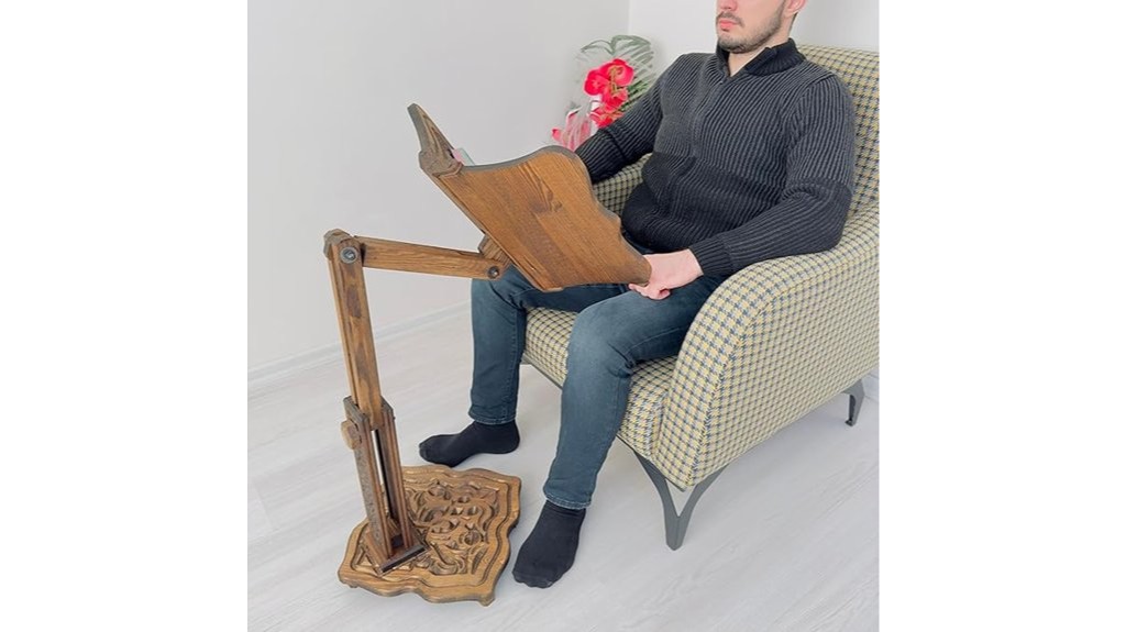 adjustable wooden book stand