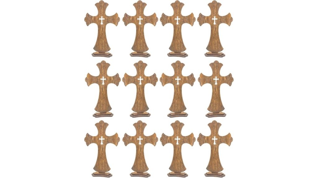 brown wood baptism crosses