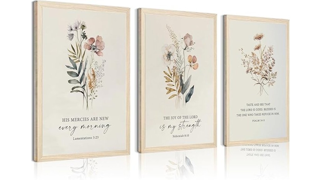christian floral wall decor