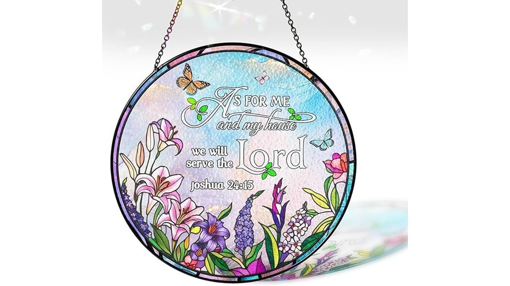 christian stained glass suncatcher