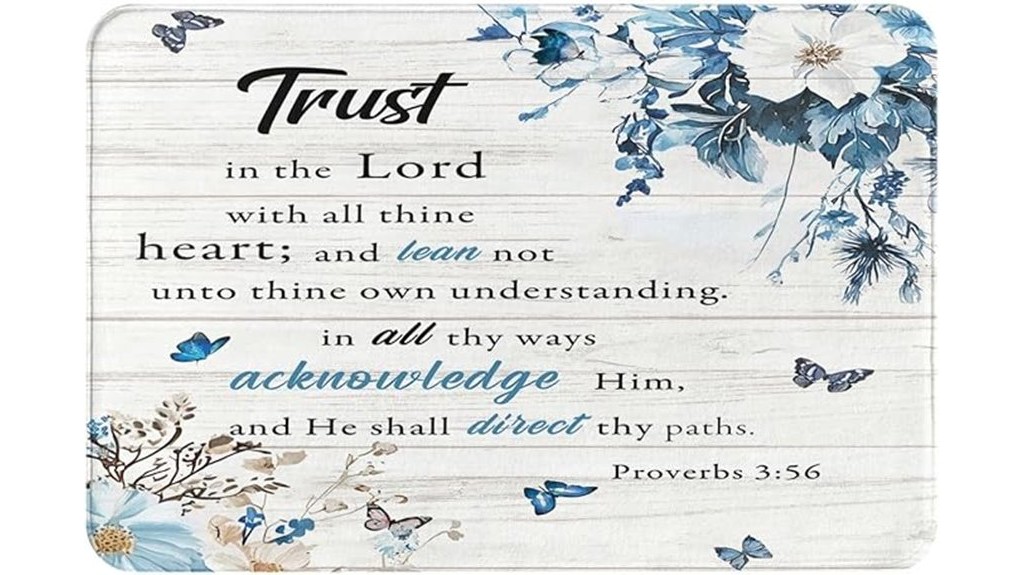 christian themed bathroom mat