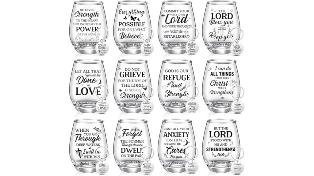 christian wine glass set