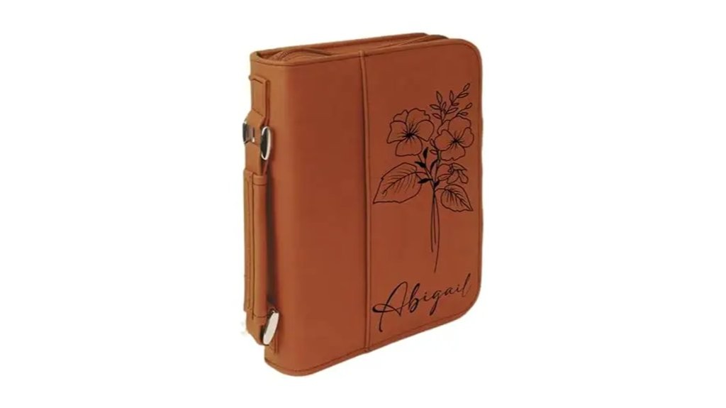 custom vegan leather bible cover