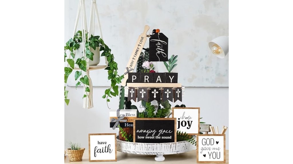 easter themed decorative tray set