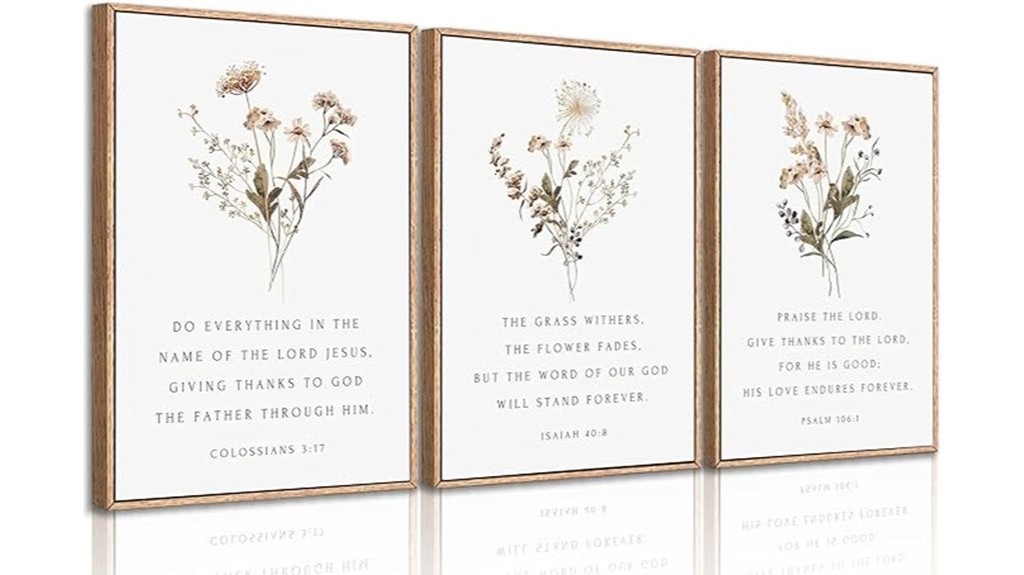 floral bible wall art
