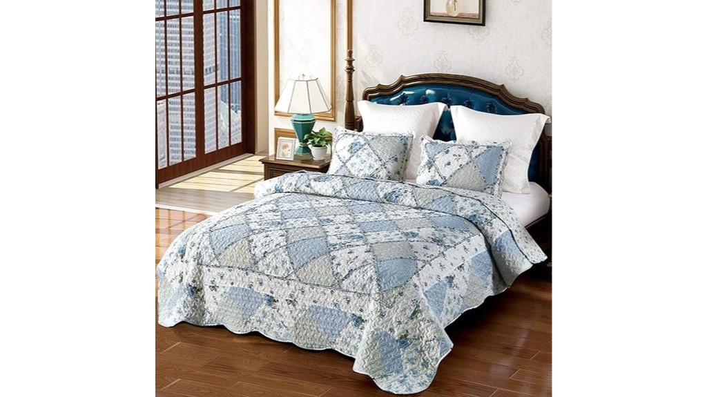 floral patchwork quilt set