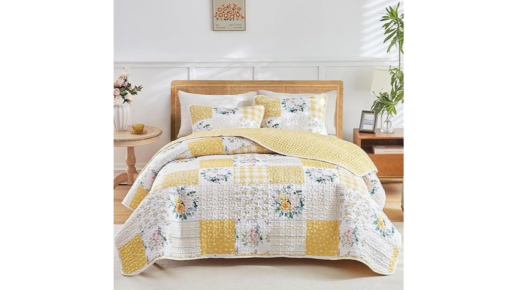 floral patchwork quilt set